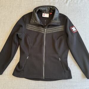 Spyder Core Sweater Jacket Women’s XL Black Full Zip Knit Fleece F14 Style 2514